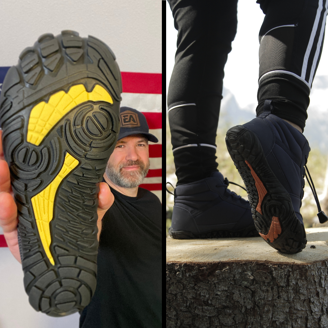 Lightweight barefoot shoes for men & women, wide toe box, flexible sole for natural stride.