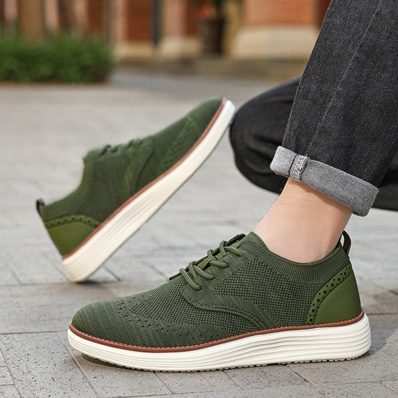 Side view of supportive unisex walking sneakers in black, designed for breathable comfort.