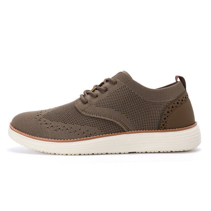Close-up of the mesh upper on breathable unisex everyday wear sneakers, emphasizing comfort.