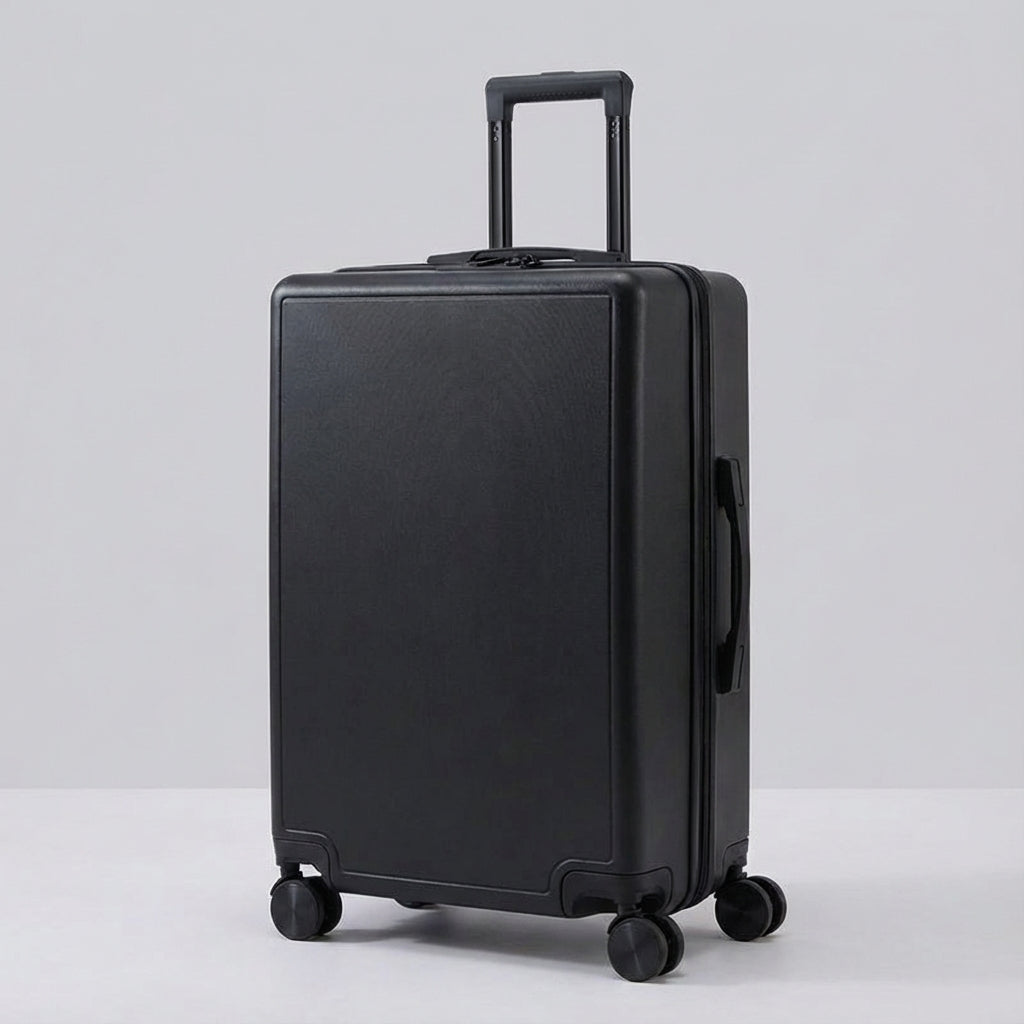 Compact & lightweight unisex cabin baggage, a durable travel essential with smooth spinner wheels.
