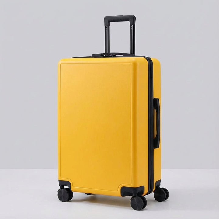 Versatile unisex lightweight carry-on suitcase, durable with smooth spinner wheels for quick trips.