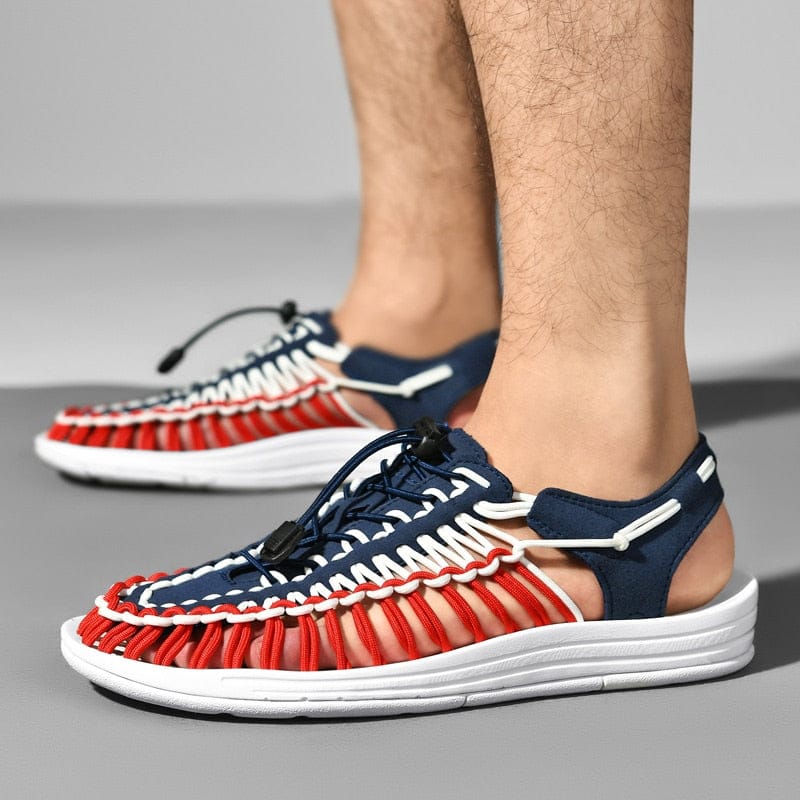 Blue lightweight casual sandals for men and women, excellent summer shoes.