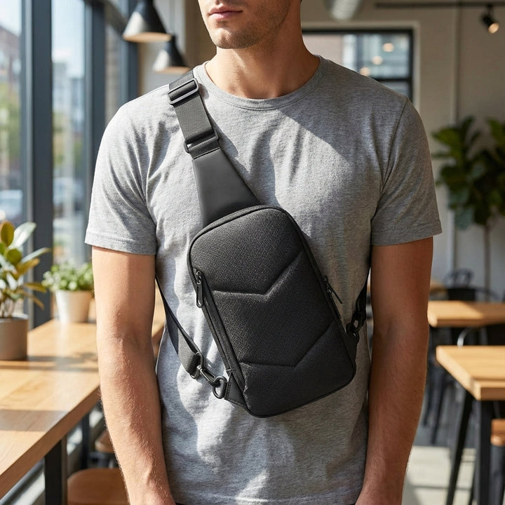 Unisex lightweight crossbody bag, ideal for daily essentials: phone, wallet, keys. Compact & comfortable.