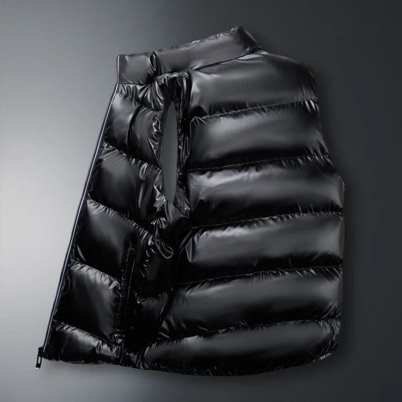 Practical unisex down vest. Lightweight, warm puffer ideal for cold weather gear & winter layering.
