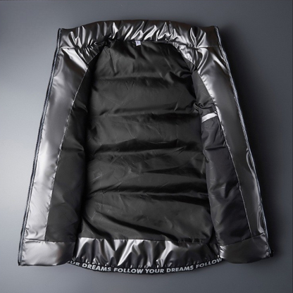 Cozy unisex puffer vest with duck down. Lightweight warmth for winter outerwear and cold weather.
