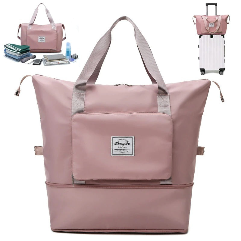 Lightweight carry-on travel bag. Waterproof & expandable, perfect as a weekend duffel or gym accessory.