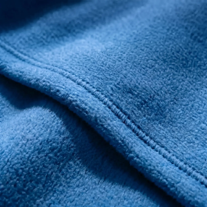 Adult 3-season fleece sleeping bag. Lightweight & compact roll-up for easy transport. Great for camping, hiking, travel.