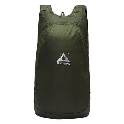 Unisex 20L daypack, lightweight and water-resistant, shown in an outdoor setting.