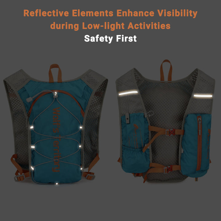 Compact lightweight backpack for hiking and cycling, featuring a streamlined design.