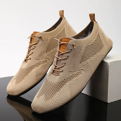 Unisex comfort shoes: lightweight mesh knit slip-ons, perfect for walking and breathability.