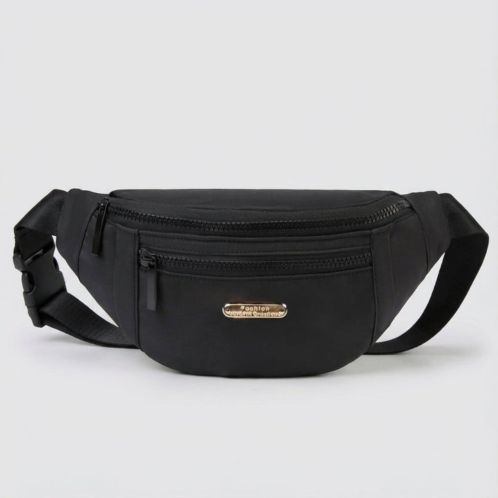 Lightweight nylon fanny pack holds phone, keys & wallet, perfect for hands-free travel essentials.