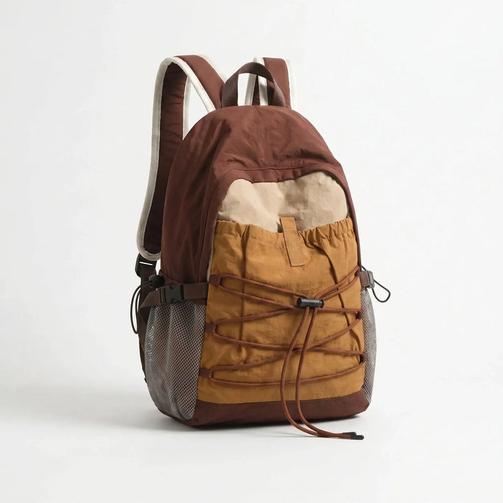 Nylon outdoor hiking backpack, compact & lightweight for travel adventures.