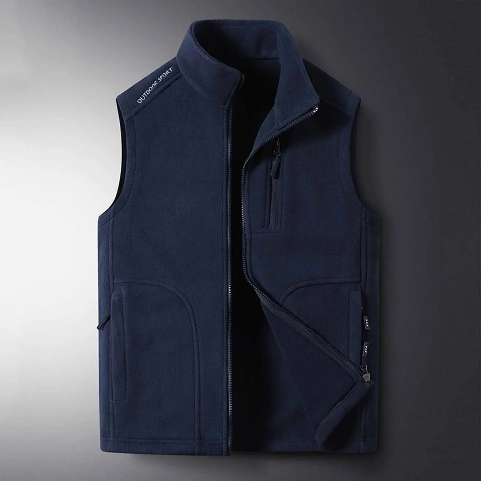 Unisex winter puffer vest, offering warmth for hiking, running, and cold weather outdoor apparel.