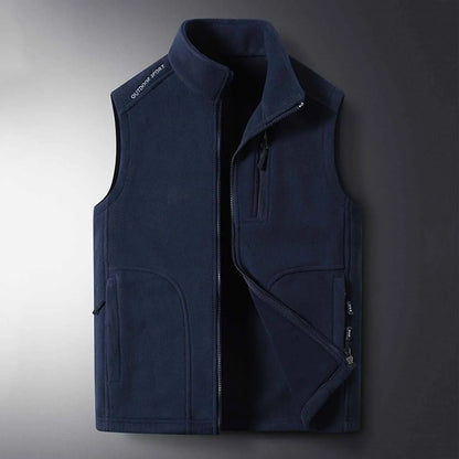 Unisex winter puffer vest, offering warmth for hiking, running, and cold weather outdoor apparel.