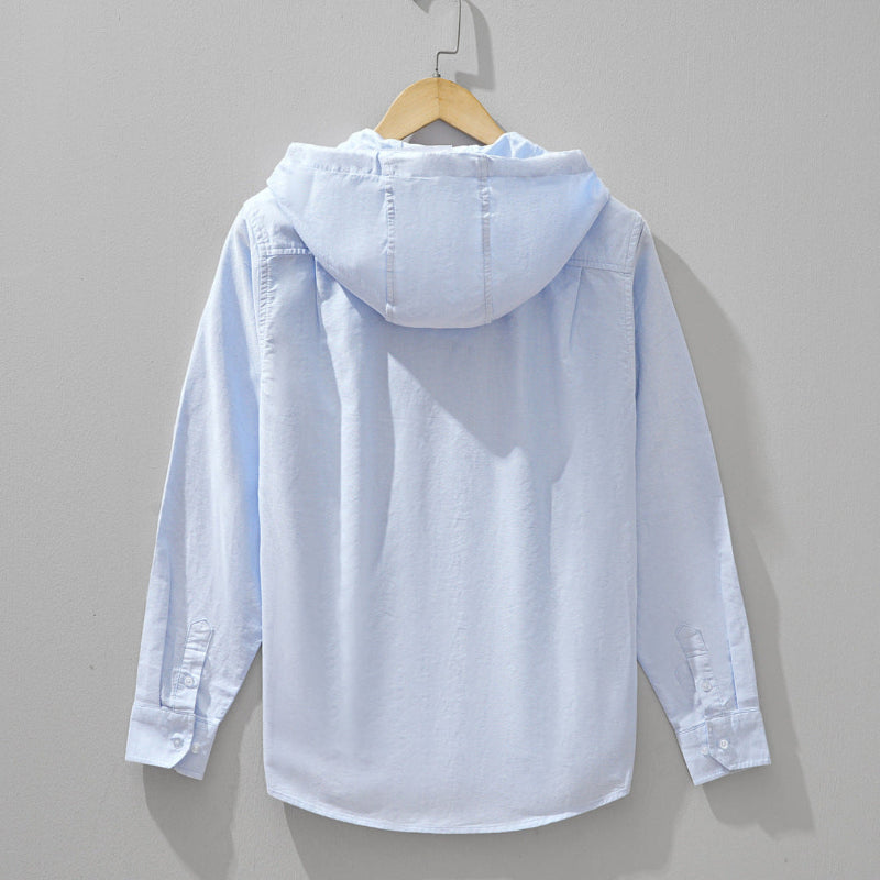 Versatile unisex lightweight pullover hoodie for cool spring evenings or summer layering.
