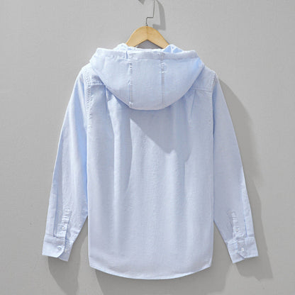 Versatile unisex lightweight pullover hoodie for cool spring evenings or summer layering.
