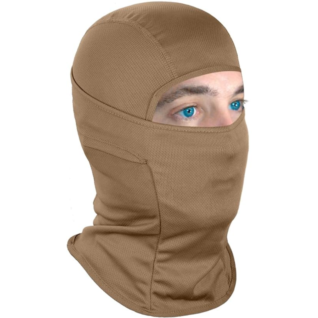 Breathable, lightweight face mask with UV protection, ideal for comfortable wear during outdoor sports & hiking.