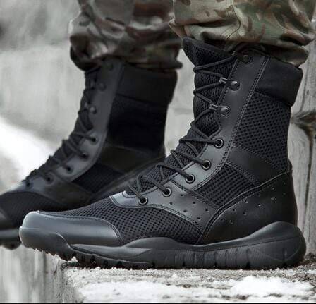 Lightweight tactical boots, unisex design, perfect for hiking and adventure gear, front view