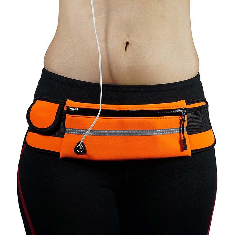 Unisex lightweight waterproof fitness waist pack for running & sports, adjustable for comfort.
