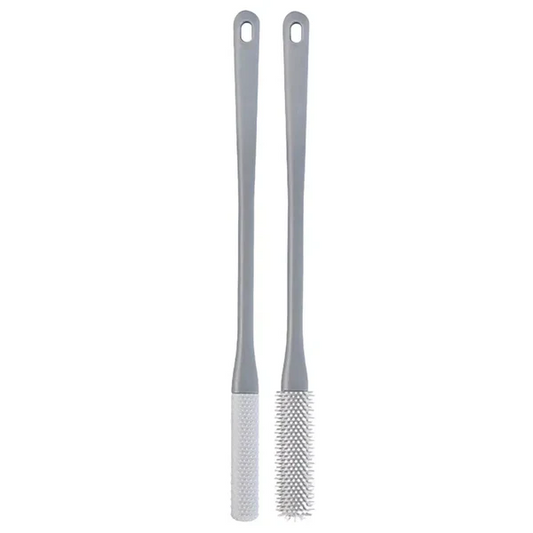 Unisex long handle toe gap cleaning brush & anti-itch set for thorough foot hygiene. Deep clean between toes.