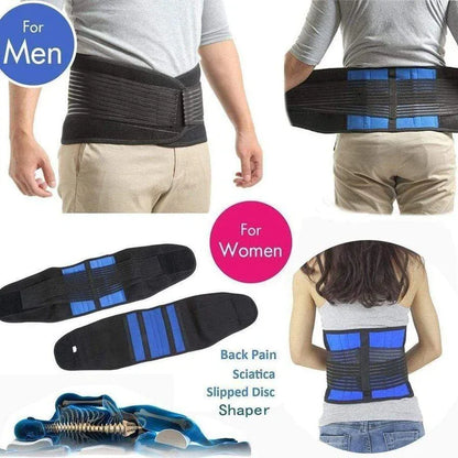 Lightweight back support brace for comprehensive lower back & lumbar pain relief, ensuring comfort & stability.