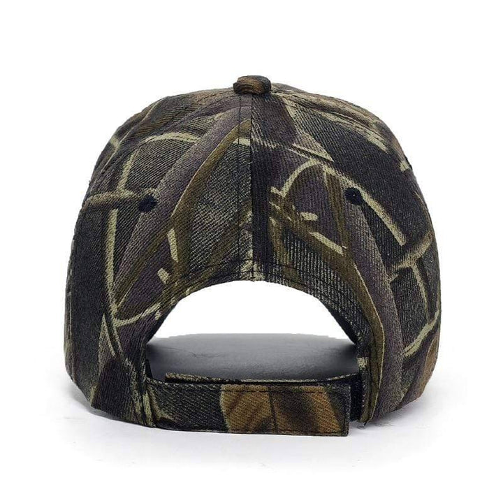 Model wearing a black polyester unisex luminous fishing cap, showing snapback and embroidered design, for night use