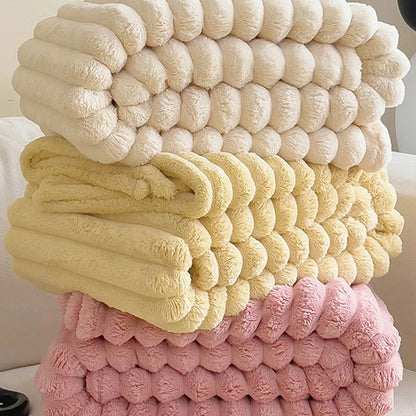 Elegant luxury comfort blanket, a perfect cozy throw for home decor & warmth.