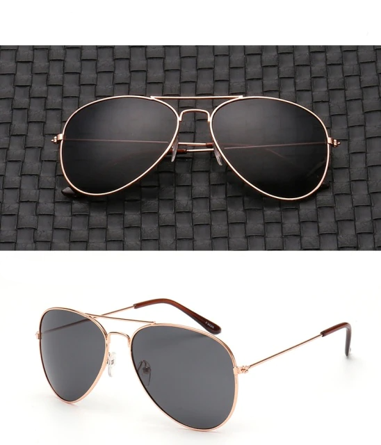 Durable unisex polarized aviator sunglasses for outdoor gear. Anti-glare & UV protected, ensuring clear vision.