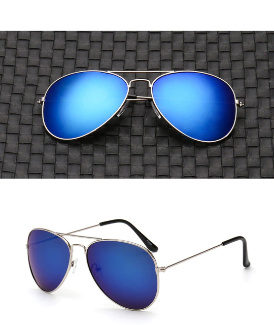Pilot-style unisex luxury aviator sunglasses. Polarized lenses, anti-glare, UV protection for crystal clear vision.