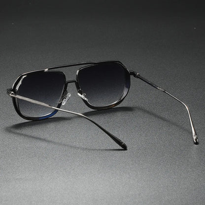 Gradient lens luxury sunglasses, unisex. UV400 protection eyewear, a chic fashion statement.