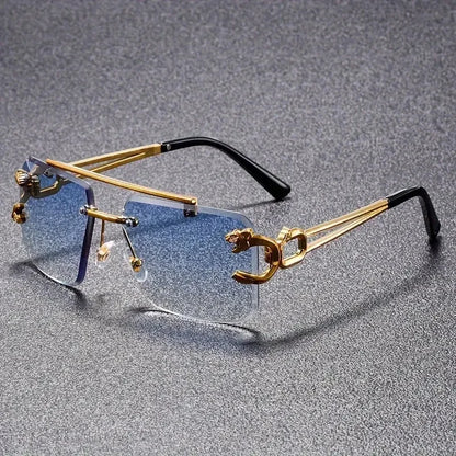 Unisex luxury sunglasses with bold statement design and sleek metal accents. Perfect fashion eyewear accessory.