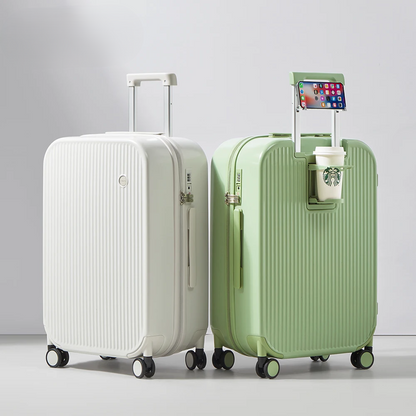 Unisex Lyon hardshell travel suitcase with spinner wheels, durable & lightweight luggage for vacation.