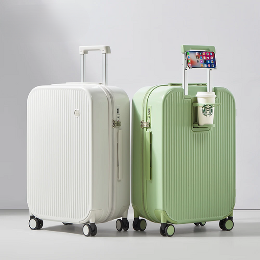 Unisex Lyon hardshell travel suitcase with spinner wheels, durable & lightweight luggage for vacation.