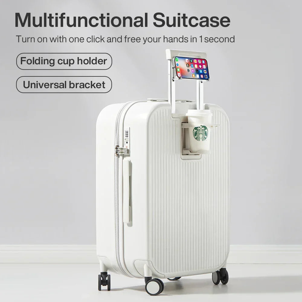 Compact hardshell carry-on suitcase, perfect lightweight luggage for short trips or cabin storage.