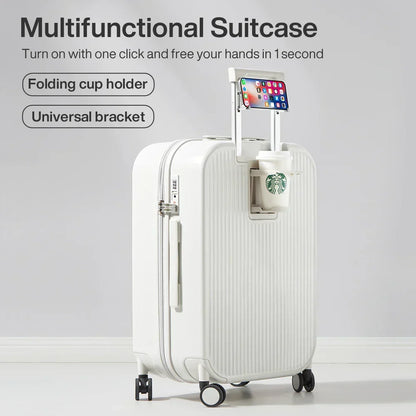 Compact hardshell carry-on suitcase, perfect lightweight luggage for short trips or cabin storage.