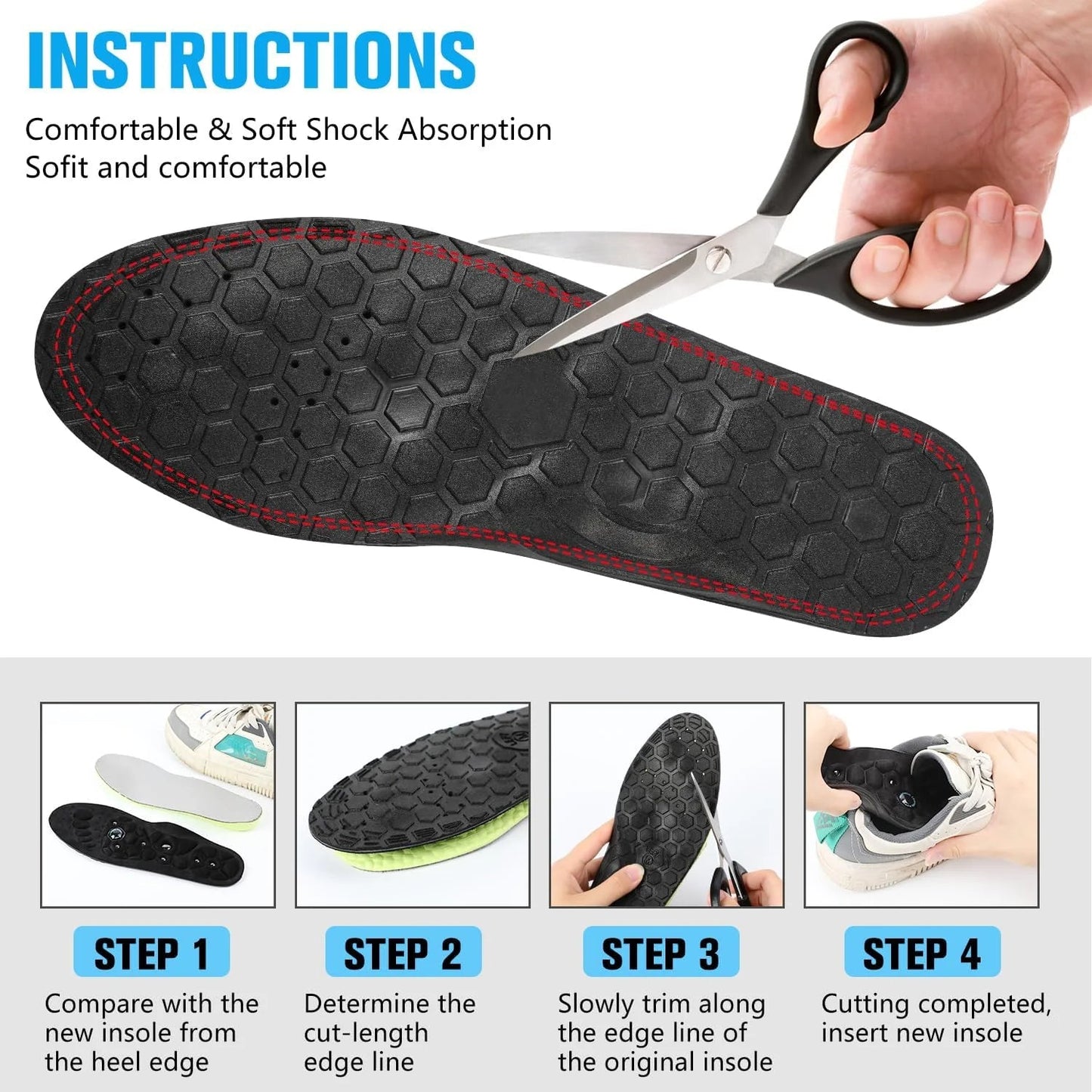 Textured magnetic acupressure insoles with raised nodes for targeted foot massage & improved circulation.