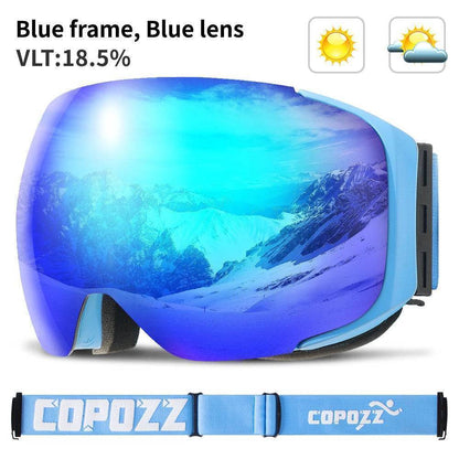 Unisex ski goggles, perfect for skiing and snowboarding, with magnetic lens change