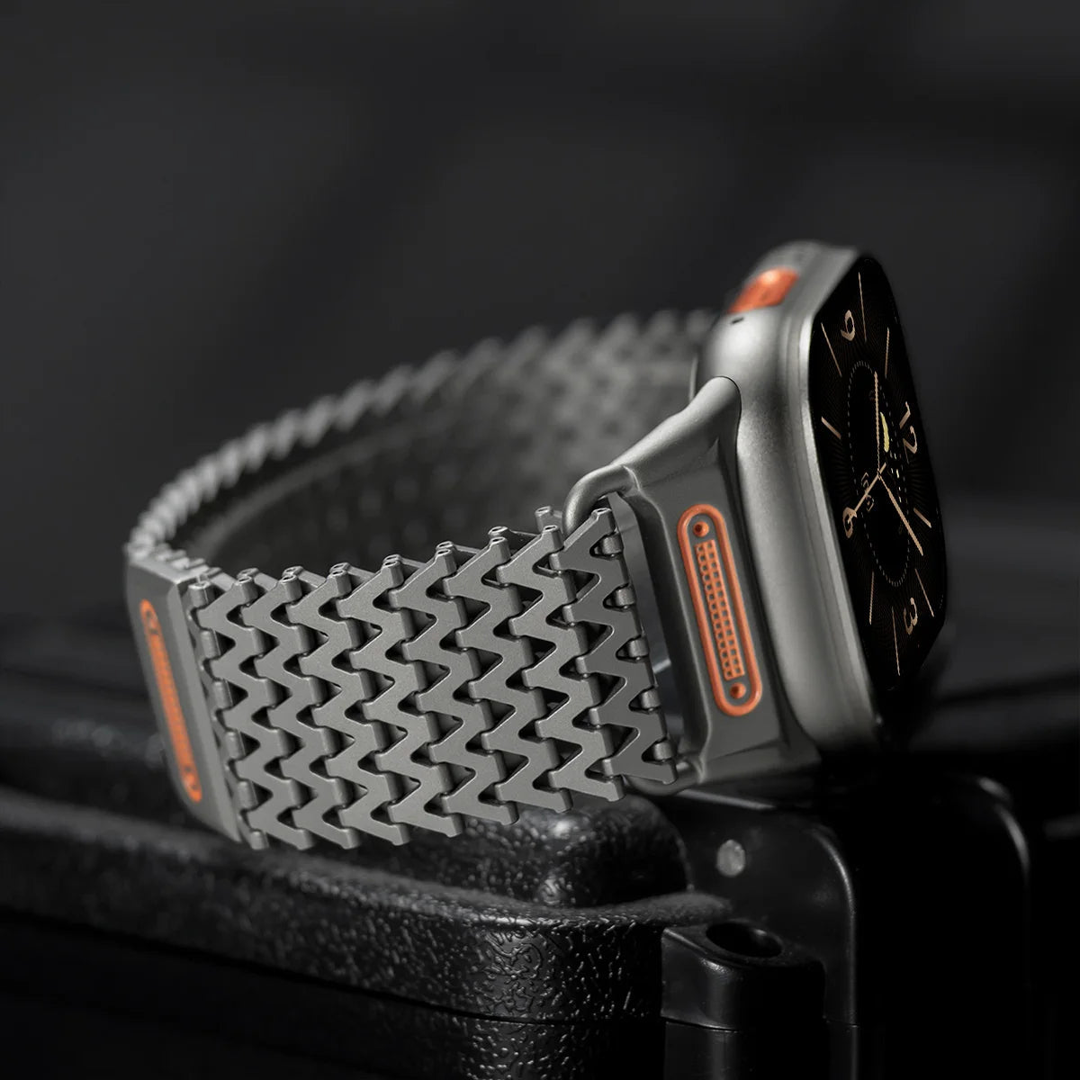 Unisex magnetic stainless steel smartwatch band for comfort and style.