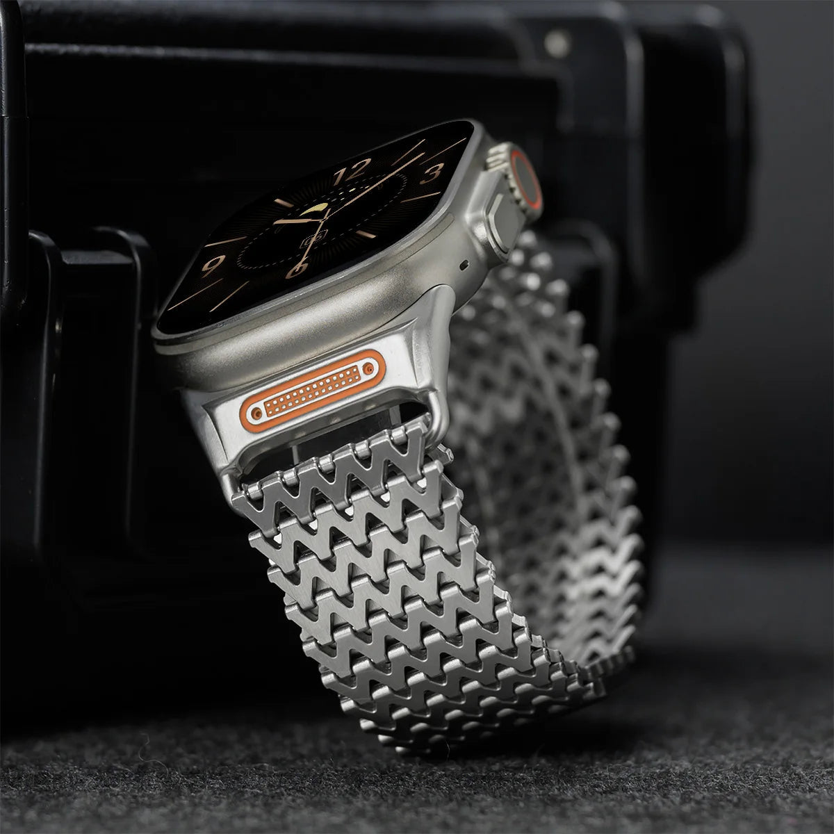 Silver unisex adjustable magnetic stainless steel watch band, sleek and highly versatile.
