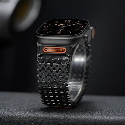 Elegant unisex magnetic stainless steel smartwatch accessory, easy to attach and adjust.