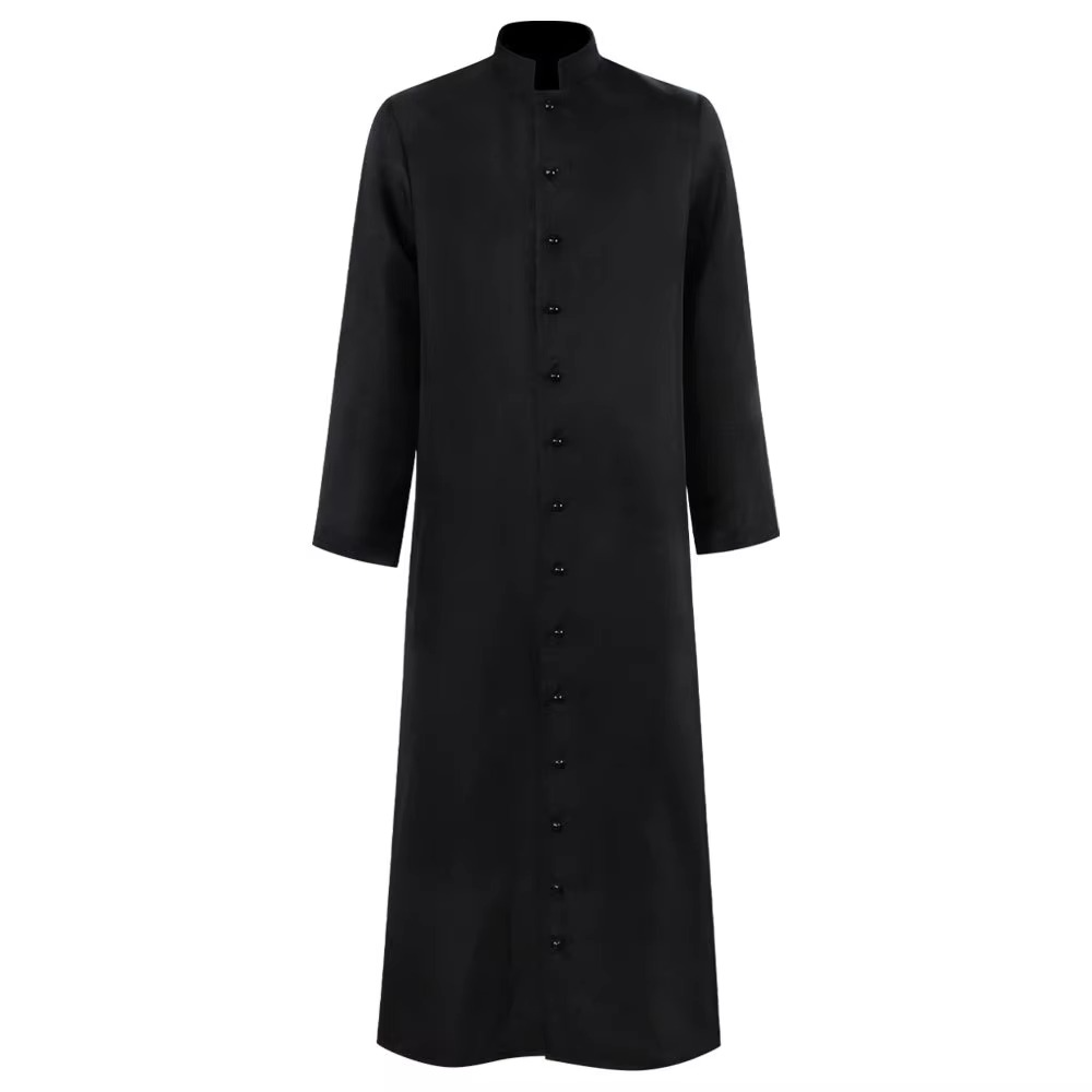 Historical multi-color unisex monk robe, a religious costume or medieval wizard cloak for stage and themed events.
