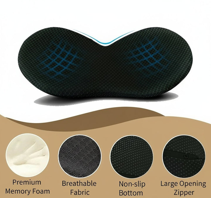 Comfortable memory foam car cushion. Excellent for sciatica, posture support, and ergonomic driving comfort.