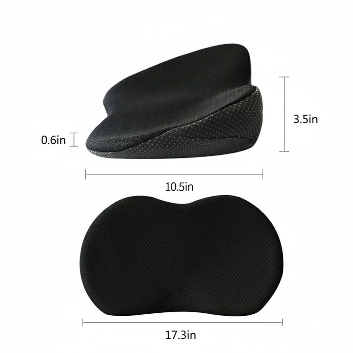 Unisex ergonomic car seat cushion, memory foam for optimal posture support, sciatica relief, and driving comfort.