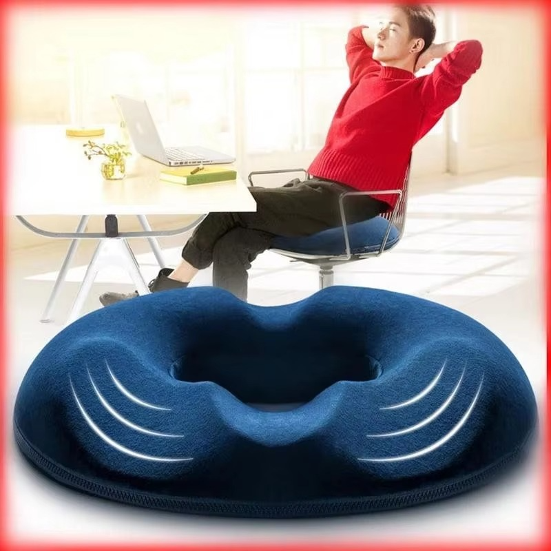 Pressure relief memory foam seat cushion for daily comfort & posture support.