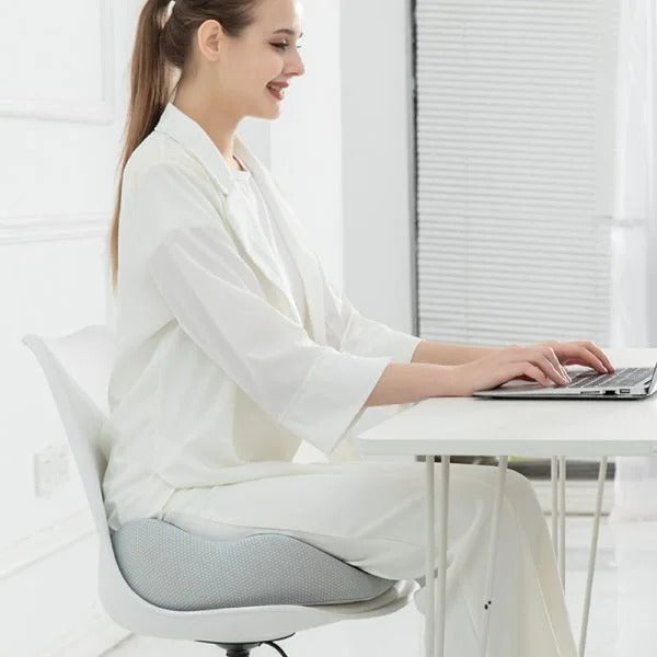 Premium adjustable memory foam seat cushion for sit bone & tailbone relief. Orthopedic design for comfort & posture.