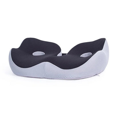 Orthopedic memory foam seat cushion for office chairs, car seats & wheelchairs. Provides sit bone & back pain relief.