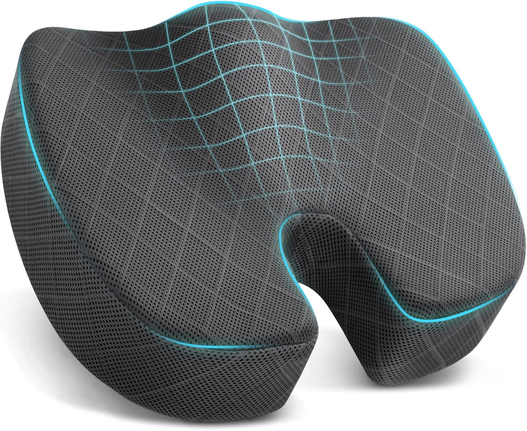 Unisex memory foam seat cushion for ultimate office chair comfort and ergonomic support.