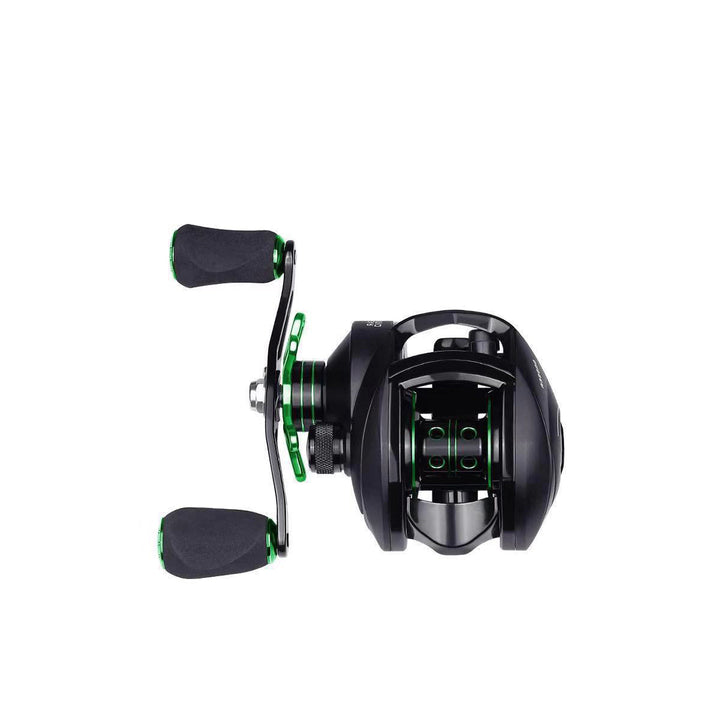 Premium micro baitcasting reel, a robust piece of fishing gear for serious lure fishing enthusiasts.