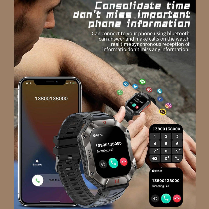 Durable unisex smartwatch featuring fitness tracking and extended 30-day battery life