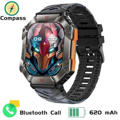 Unisex fitness tracker smartwatch, built for endurance, with touch screen display